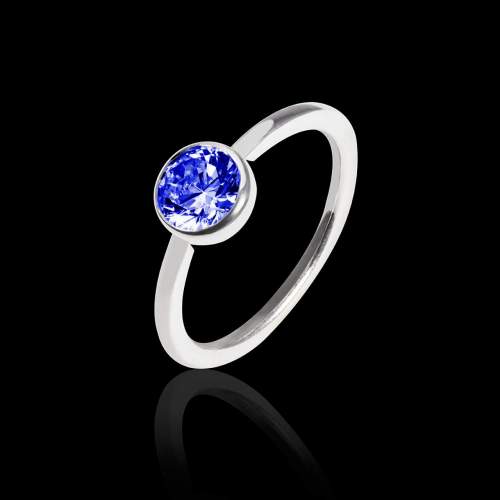 Blue sapphire engagement ring